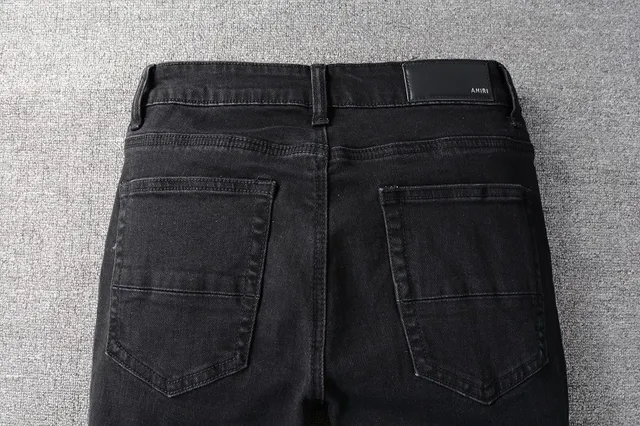 Amiri Graphic Embroidered Black Slim-Fit Jeans 7