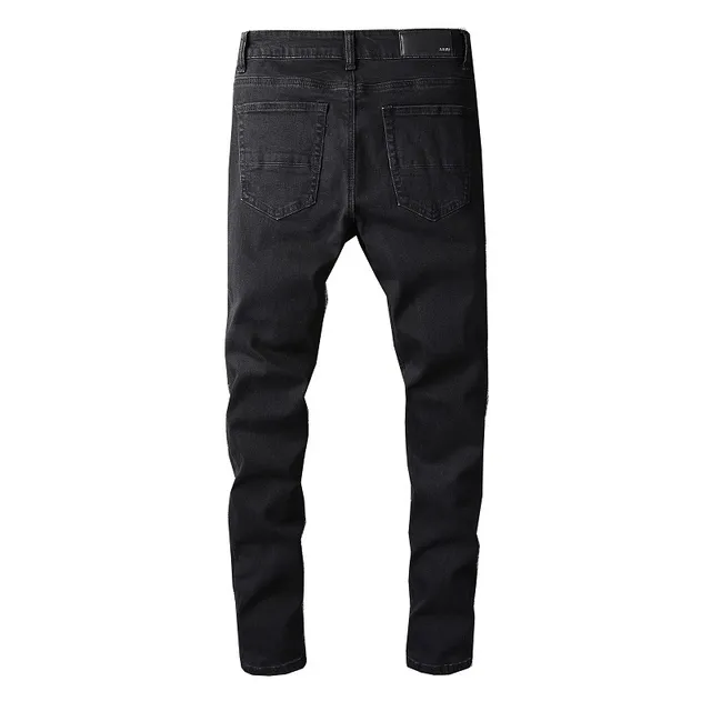 Amiri Graphic Embroidered Black Slim-Fit Jeans 8