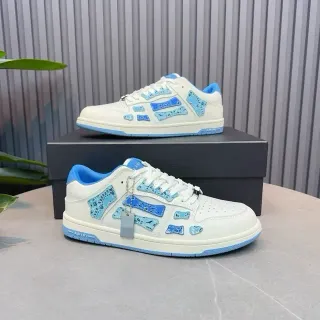 Amiri MA Court White and Blue Lifestyle Sneakers