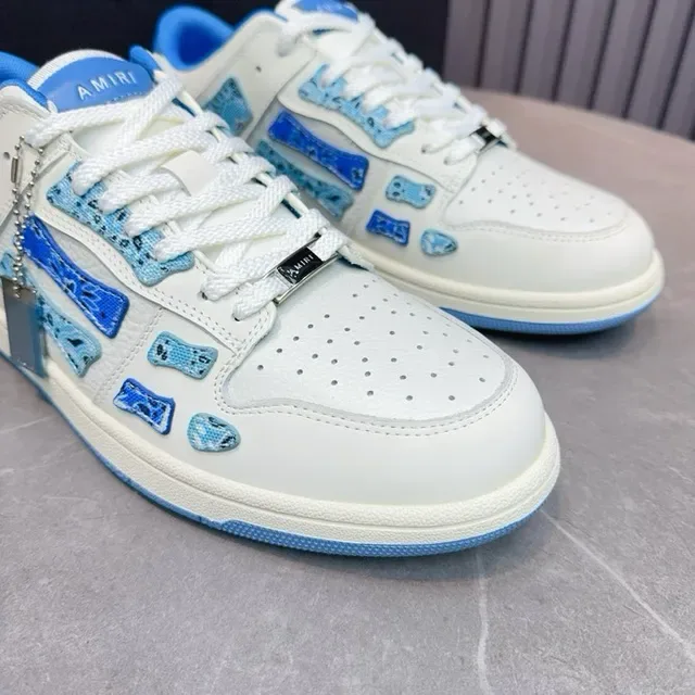 Amiri MA Court Sneakers Lifestyle Blanc et Bleu 7