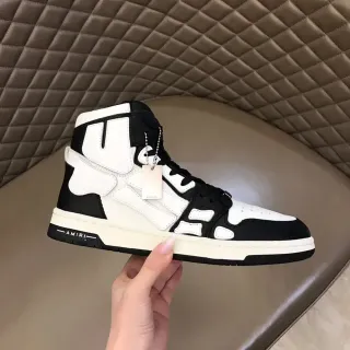 Amiri Skel Top High Black and White Lifestyle Sneakers