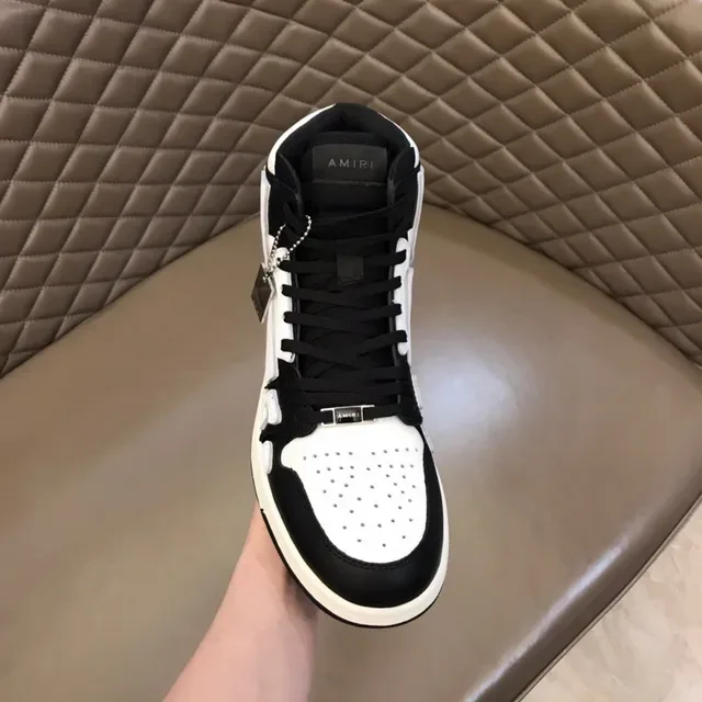 Amiri Skel Top High Black and White Lifestyle Sneakers 4