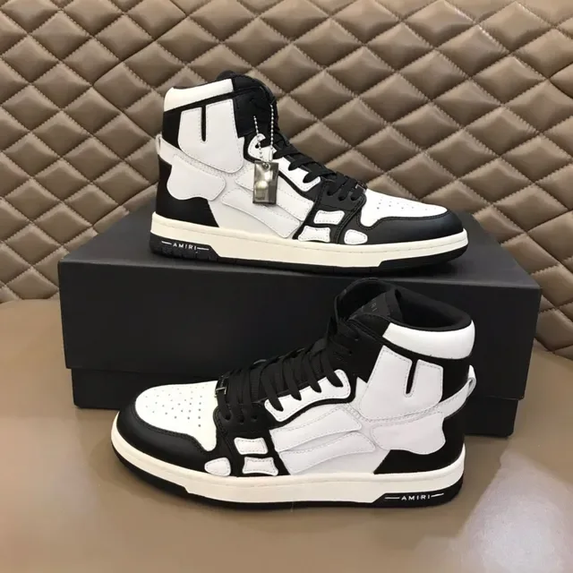 Amiri Skel Top High Black and White Lifestyle Sneakers 7