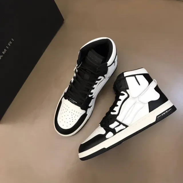 Amiri Skel Top High Black and White Lifestyle Sneakers 8