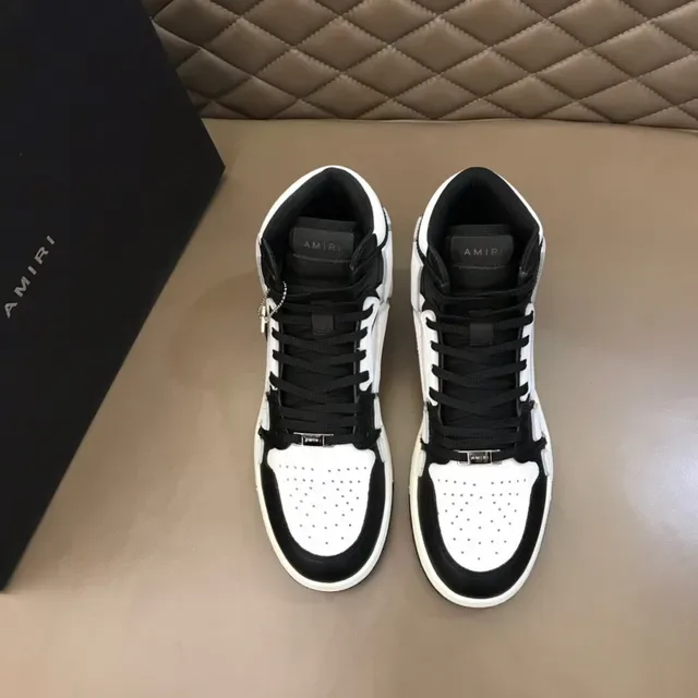 Amiri Skel Top High Black and White Lifestyle Sneakers 9