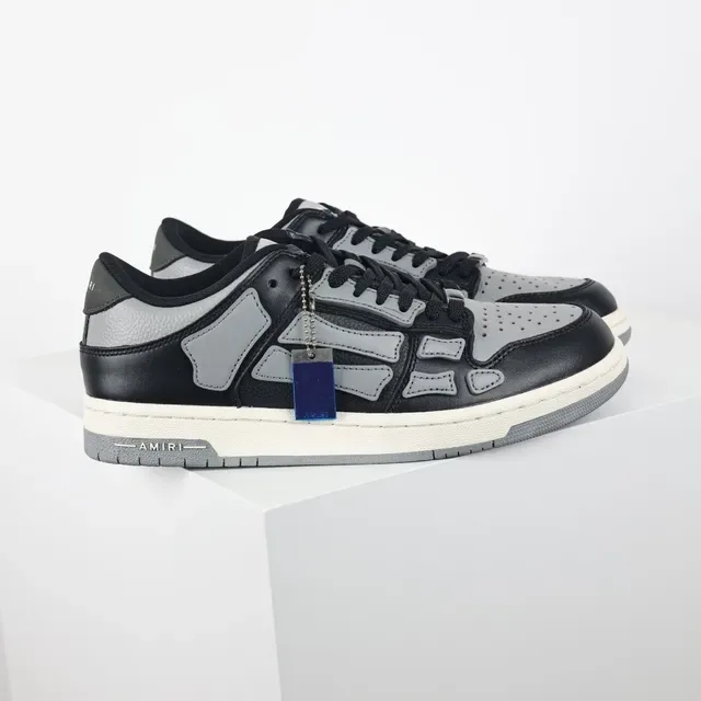 Amiri Skel Top Low Black Gray Lifestyle Sneakers 3