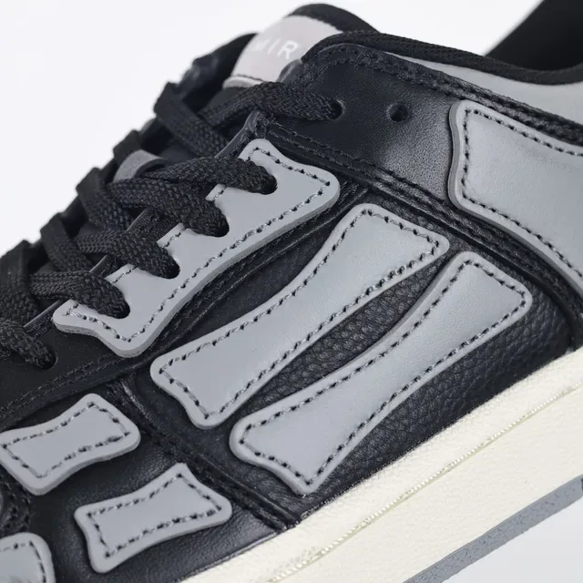 Amiri Skel Top Low Black Gray Lifestyle Sneakers 6