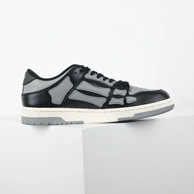 Amiri Skel Top Low Black Gray Lifestyle Sneakers 7