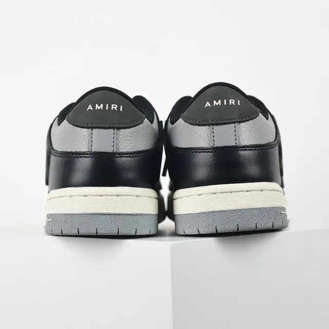 Amiri Skel Top Low Black Gray Lifestyle Sneakers 8
