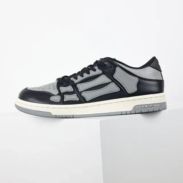 Amiri Skel Top Low Black Gray Lifestyle Sneakers 9