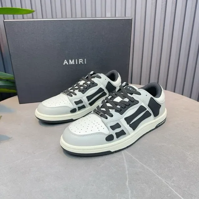 Amiri Skel Top Low Gris clair et noir sneakers lifestyle 8