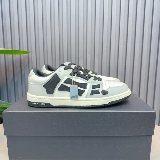 Amiri Skel Top Low Gris clair et noir sneakers lifestyle 9