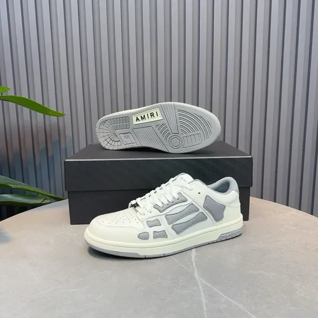 Amiri Skel Top Low Off-White and Gray tênis lifestyle 8