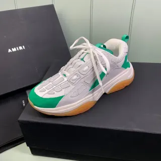 Amiri Skel Top Low White Green Chunky Sneakers