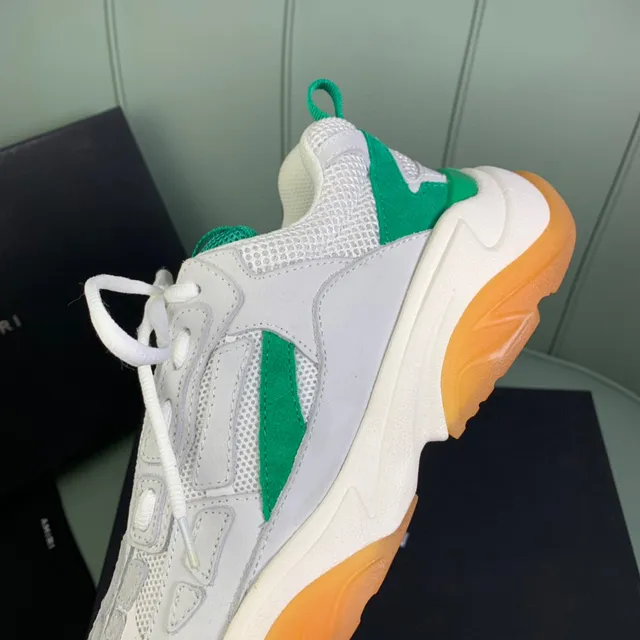 Amiri Skel Top Low White Green Chunky Sneakers 3