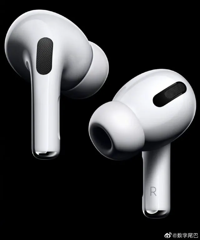 Apple Beige Black Compact Stem Design Silicone Ear Tips TWS Earbuds 7