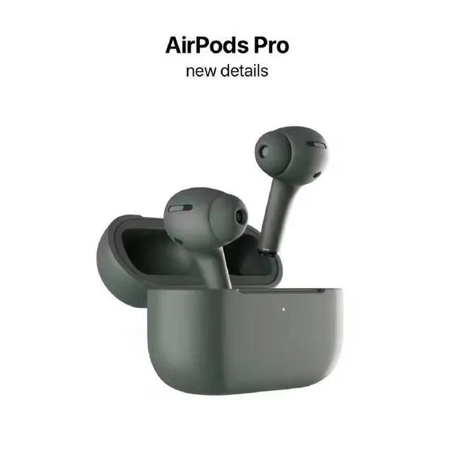 Apple Beige Black Compact Stem Design Silicone Ear Tips TWS Earbuds 13