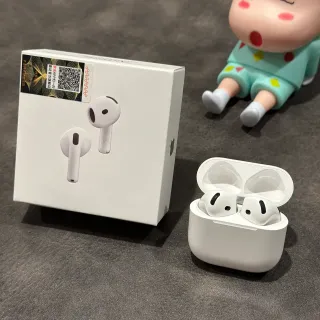 Apple White Black Stem-Style Matte Finish TWS Earbuds