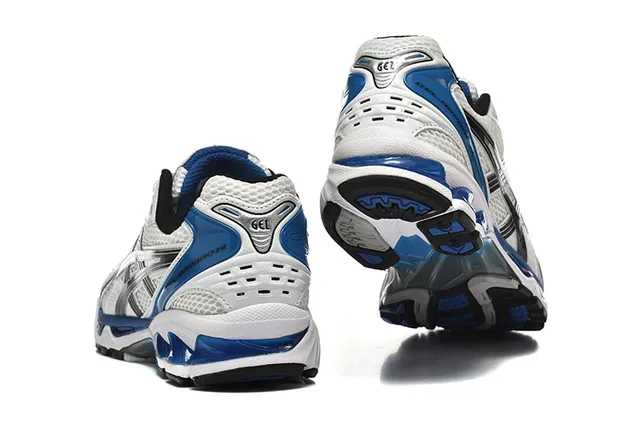 ASICS Gel-Kayano 14 White Silver Orange Running Shoes 8