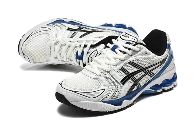 ASICS Gel-Kayano 14 White Silver Orange Running Shoes 10
