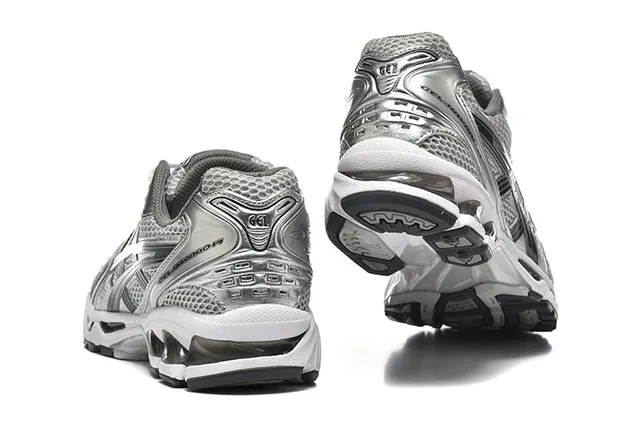 ASICS Gel-Kayano 14 White Silver Orange Running Shoes 14