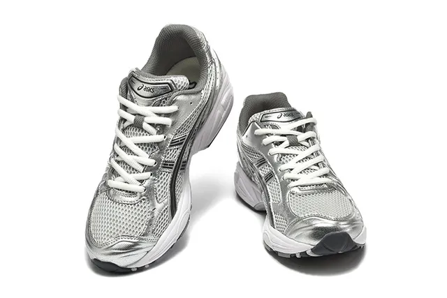 ASICS Gel-Kayano 14 White Silver Orange Running Shoes 15