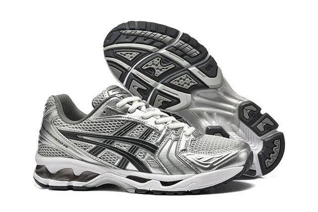 ASICS Gel-Kayano 14 White Silver Orange Running Shoes 17