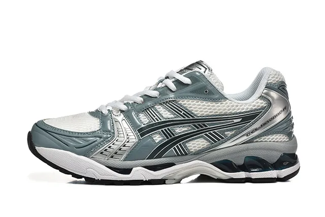 ASICS Gel-Kayano 14 White Silver Orange Running Shoes 20
