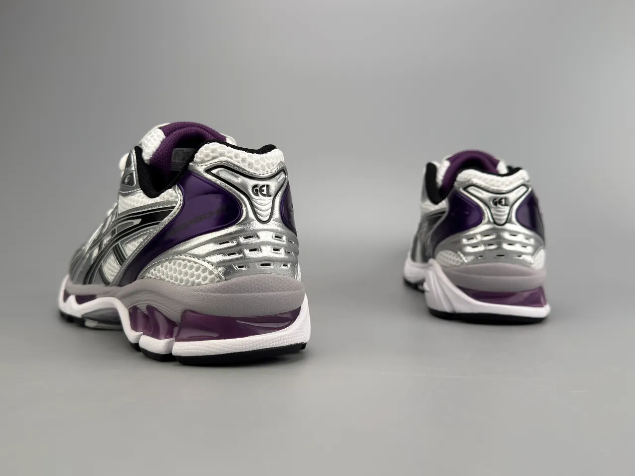ASICS Gel-Kayano Argent Blanc Violet Chaussures de course 4