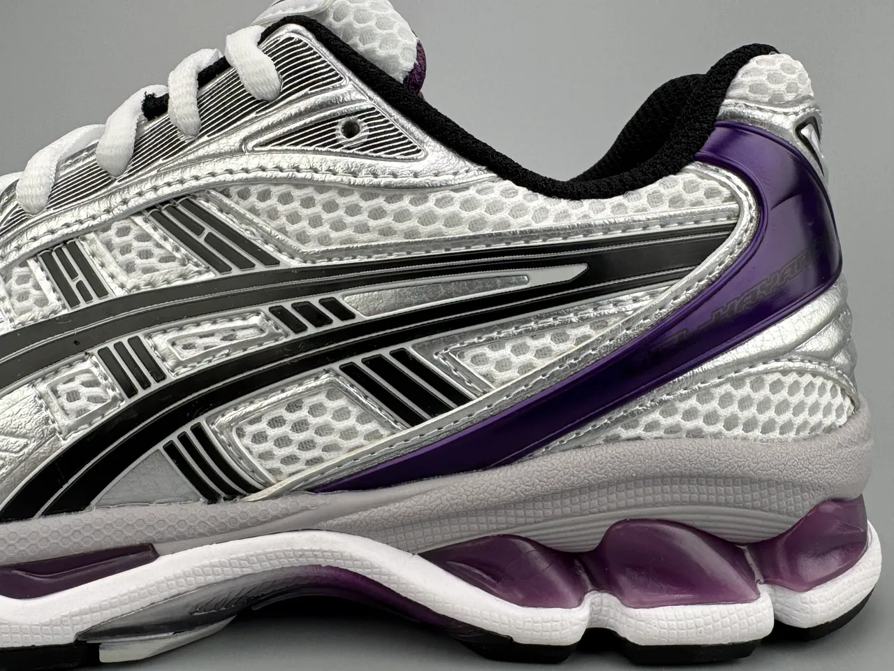 ASICS Gel-Kayano Argent Blanc Violet Chaussures de course 5
