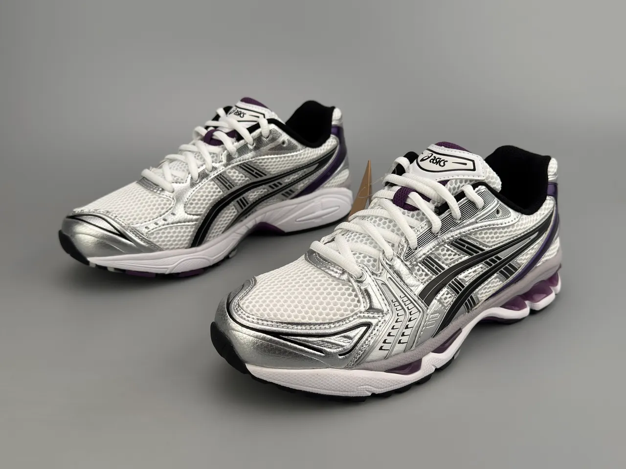 ASICS Gel-Kayano Argent Blanc Violet Chaussures de course 9