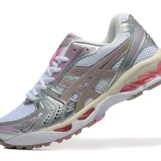 ASICS Gel-Kayano White Silver Pink Running Shoes