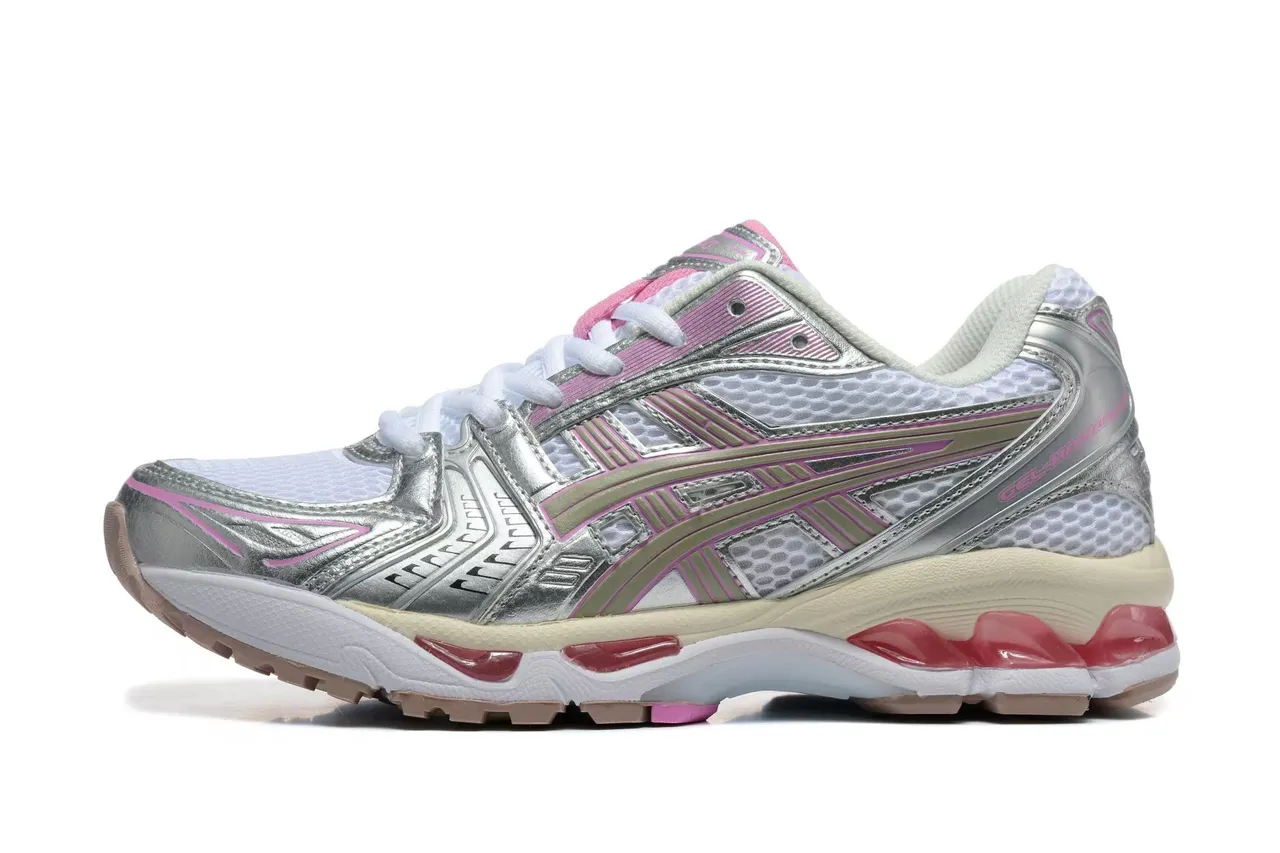 ASICS Gel-Kayano White Silver Pink Running Shoes 2