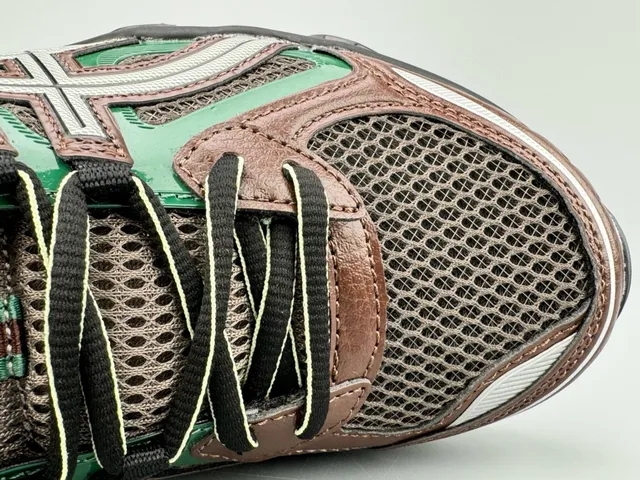 ASICS Vert Brun Maille Et Superposition Synthétique Translucide Gel-Acolchage Pods Chaussures De Course 3