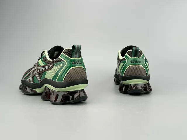 ASICS Vert Brun Maille Et Superposition Synthétique Translucide Gel-Acolchage Pods Chaussures De Course 7