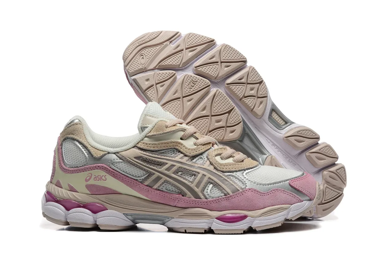 ASICS Sneakers lifestyle rose beige multi-matériau upper en couches accents daim pastel 5