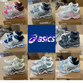 ASICS أحذية جري وردي فضي شبكة العلوية تراكبات اصطناعية