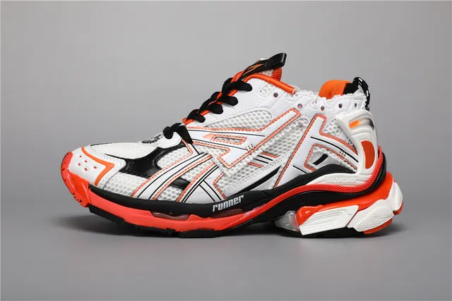 ASICS Runner أحذية الجري البيضاء البرتقالية السوداء 9