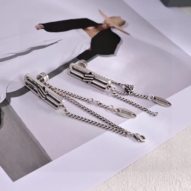Balenciaga أقراط سلاسل كليب-ستايل ذهبي النبرة 4
