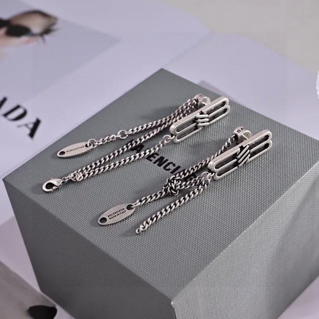 Balenciaga أقراط سلاسل كليب-ستايل ذهبي النبرة 8