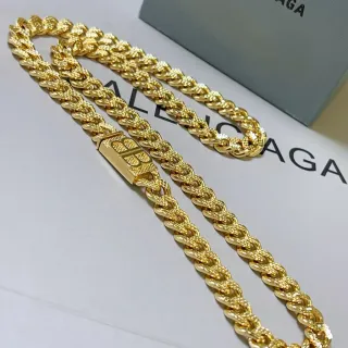 Balenciaga Logo Chain Gold Necklace