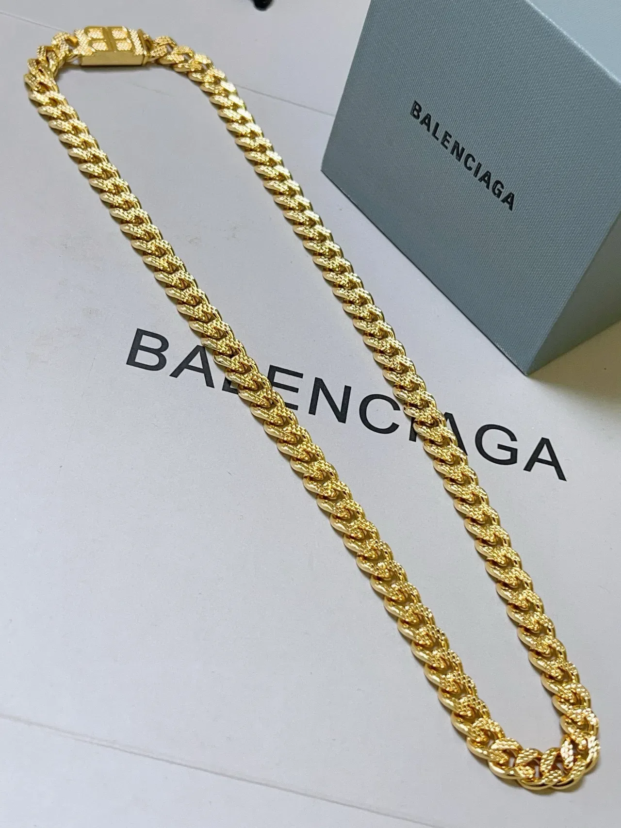 Collier Balenciaga Logo Chain Or 2