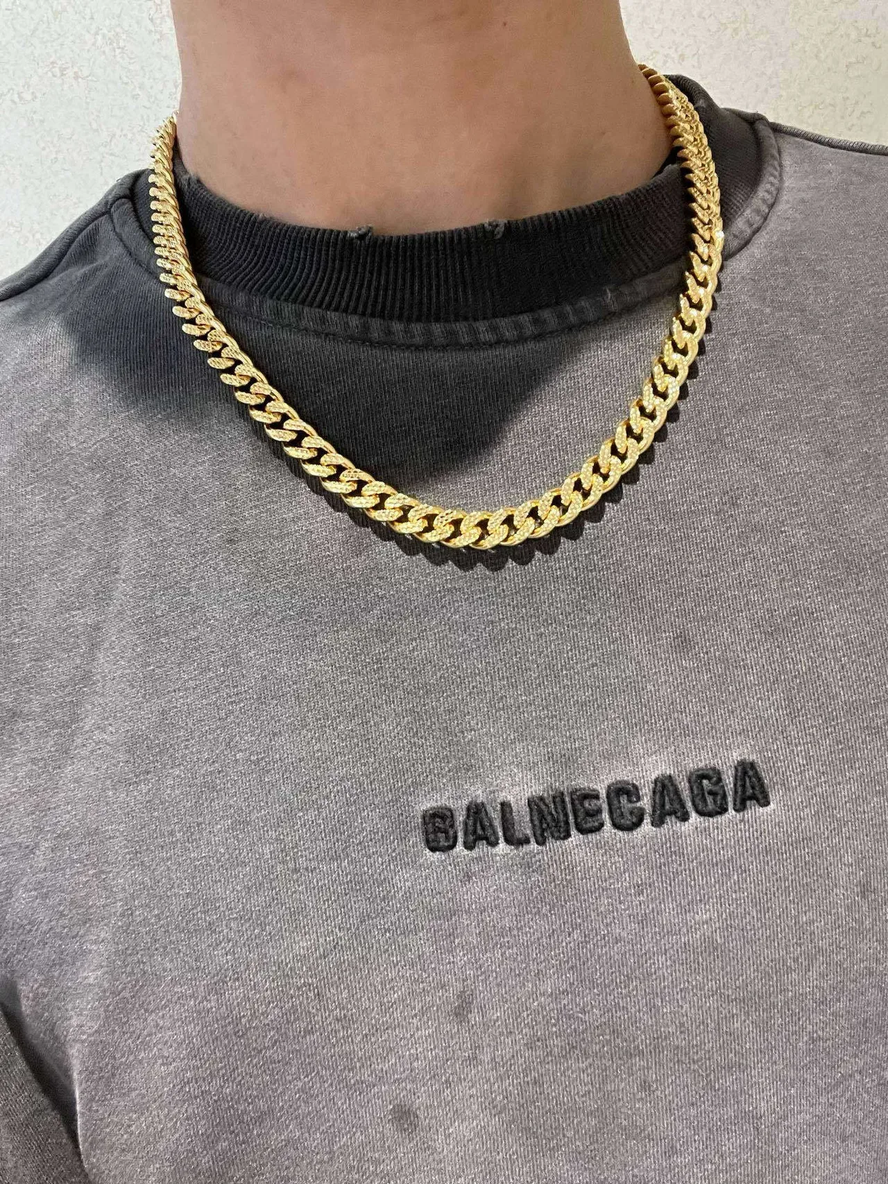 Collier Balenciaga Logo Chain Or 8