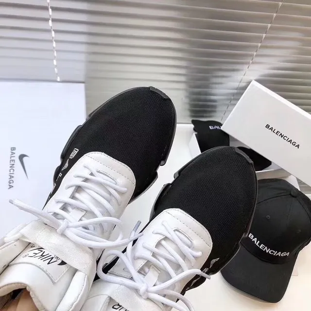 Balenciaga Runner Black and White tênis de sola grossa 2