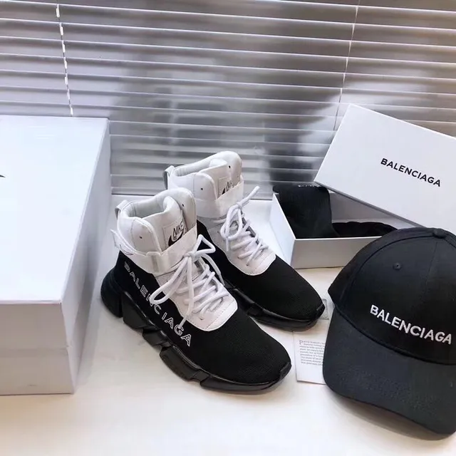 Balenciaga Runner Black and White tênis de sola grossa 3