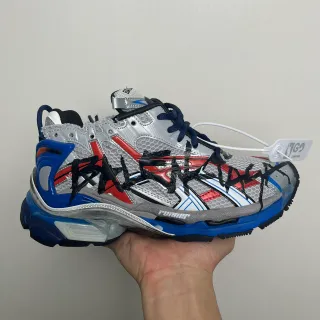 Balenciaga Runner فضي أزرق أحمر أسود حذاء رياضي ثقيل