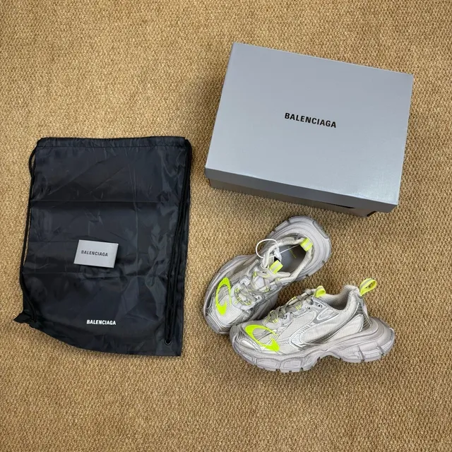 Balenciaga Speed 3.0 Prateado e Amarelo Neón Tênis Chunky 2