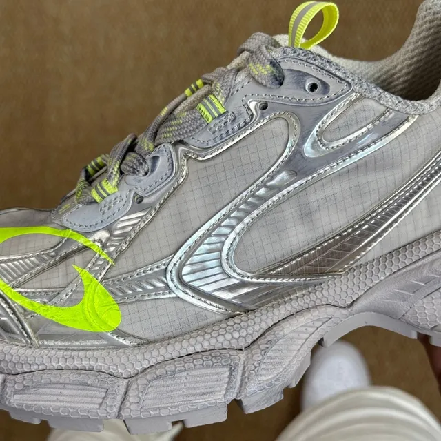 Balenciaga Speed 3.0 Prateado e Amarelo Neón Tênis Chunky 5