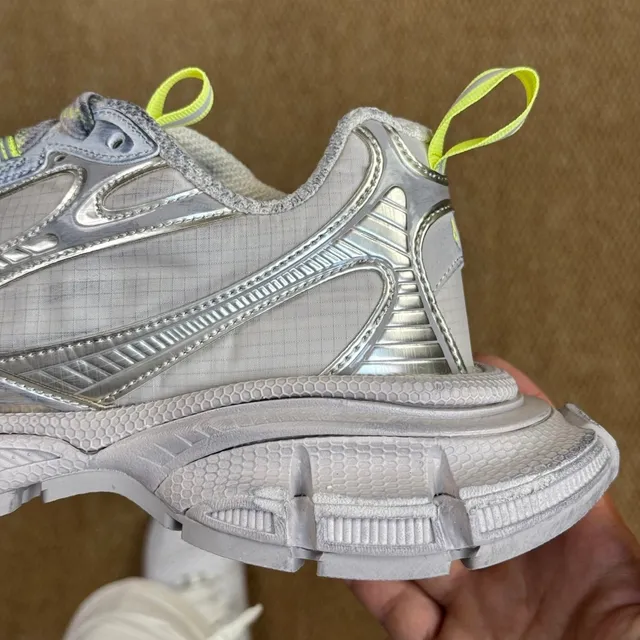 Balenciaga Speed 3.0 Prateado e Amarelo Neón Tênis Chunky 6