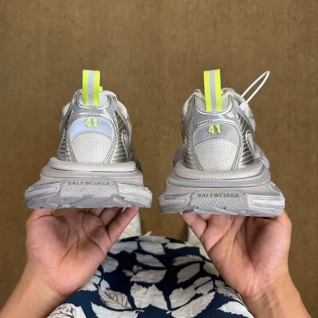 Balenciaga Speed 3.0 Prateado e Amarelo Neón Tênis Chunky 7
